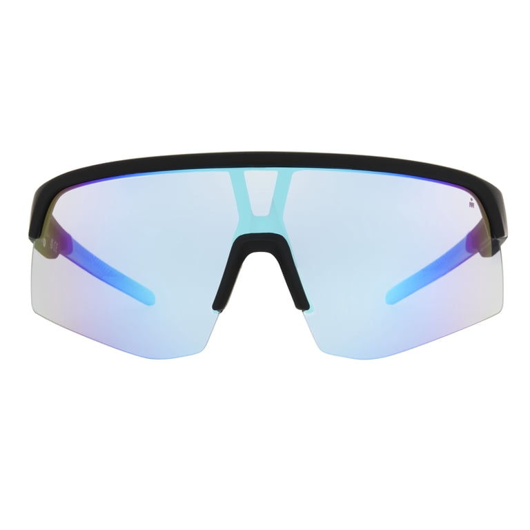 Ironman Shield Sport Sunglasses, Black with Turquoise photo 1
