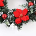 thumbnail image 4 of Christmas Wreath with LED Battery Operated String Lights Door Entrance Hanging Garland Holiday Decorations 40cm (Red), 4 of 5