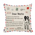 thumbnail image 1 of Injueey Funda de almohada de piel de melocotón con letras de 45x45cm, diseño personalizado, funda de almohada decorativa, funda de cojín para el Decoración del hogar a la mejor amiga Injueey HA002997-10, 1 of 1