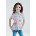 thumbnail image 2 of Barbie Hawaiian Button Down Dress Shirt Toddler to Big Kid, 2 of 5