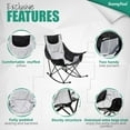 thumbnail image 5 of Oversized Rocking Camping Chair with Side Pocket High Back Portable Lawn Recliner for Adults Heavy Duty, 5 of 6