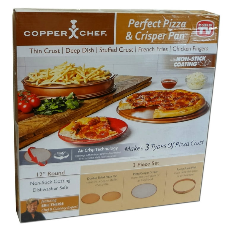 Copper Chef 12 Perfect Pizza Crisper Pan 3 Piece Set