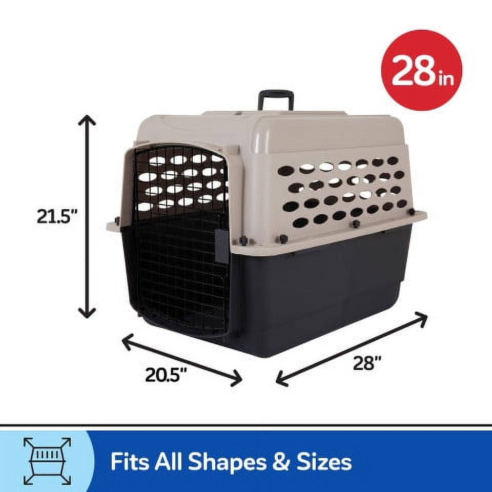 Petmate Vari Plastic Travel Dog Kennel 36 Medium Large Dog Crate for Pets 50 70 lbs Taupe Black Walmart