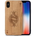 thumbnail image 1 of Case Yard Wooden Case Outside Soft TPU Silicone, Slim Fit Shockproof Wood Protective Phone Cover for Girls Boys Men and Women, Supports Wireless Charging King of Hearts Design case for iPhone-XS-Max, 1 of 7