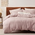 thumbnail image 1 of Funda de edredón Bedsure, algodón, tamaño queen, 230 x 230 cm, 3 unidades, color rosa, 1 of 9