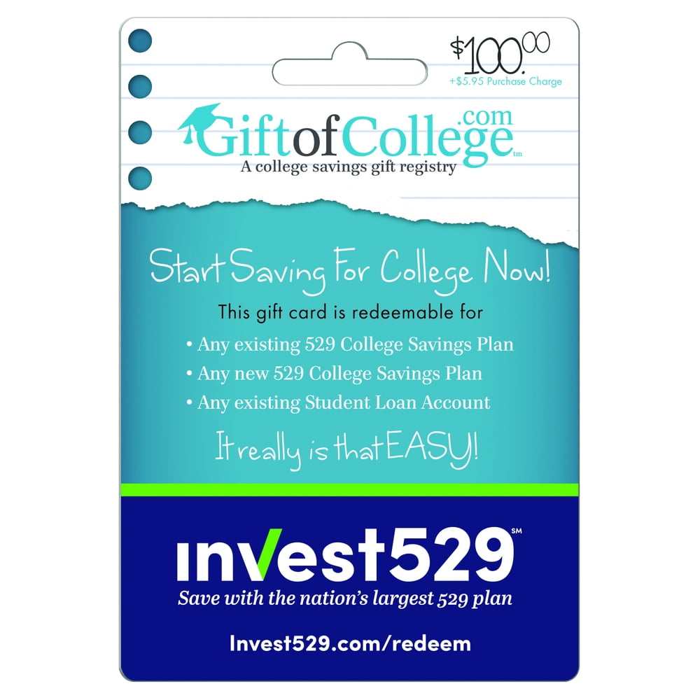 Gift of College & Invest529 100 Gift Card (Email Delivery) Walmart