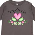 thumbnail image 4 of Inktastic Papa's Girl Heart Flowers Girls Long Sleeve Toddler T-Shirt, 4 of 5