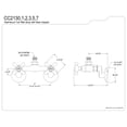 thumbnail image 2 of Kingston Brass CC2130 Vintage Wall-Mount Tub Filler Faucet with Riser Adapter in Matte Black, 2 of 4