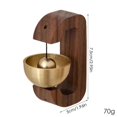 thumbnail image 5 of Shopkeepers Bell For Door Opening, Magnetic Attached Wood Doorbell Golden Decorative Entry Door Chime With Brass Bell-d, 5 of 5