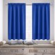 thumbnail image 5 of Cortinas de ahorro de energía, Dormitorio y cocina, Estilo escandinavo, Color sólido, Seda, 2PC Oscurecimiento, Aislamiento térmico, 96X213cm, Azul, 5 of 5