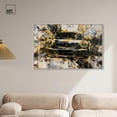 thumbnail image 3 of Sleek Yellow Porsche II Canvas Lux Car Paintings by Art Remedy, Silver Frame, 45" x 30", 3 of 7
