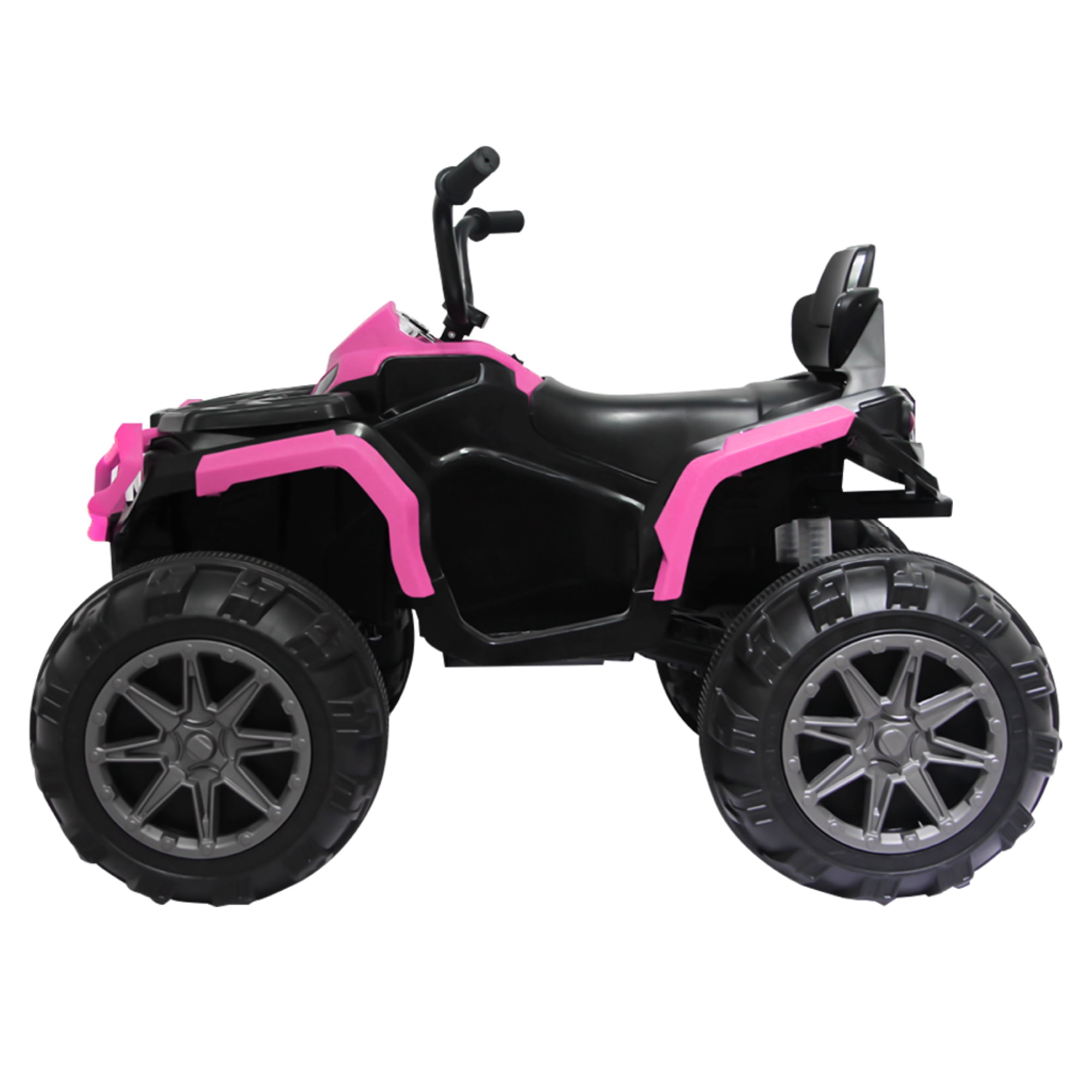 BKIRNP Pink 24V Kids Ride-On ATV Off-Road Quad Car 5mph Electric Car with 2 Speeds and Bluetooth Music