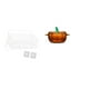 thumbnail image 1 of Plato De Dulces De Vidrio Con Forma De Calabaza Con Tapa Y Tarro De Galletas Naranja Para Servir Dulces Y Golosinas En Un Recipiente Decorativo., 1 of 8