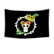 thumbnail image 3 of Bandera de calavera pirata de One Piece de Anime, decoración de pared para el hogar y el dormitorio, pancarta con pintura de sombrero de paja de Luffy, bandera pirata, juguetes para niños, regalo, 3 of 5