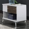 thumbnail image 3 of Furniture of America Acada Wood 1-Shelf End Table in White (Set of 2), 3 of 3