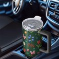 thumbnail image 6 of 40oz Pioneer Flower Floral Print Pattern Insulated Tumbler with Handle, BPA-Free Leak Proof Lid and Straws, Double Wall Vacuum, Hot 12h/Cold 34h, 6 of 6