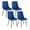 Blue, variant on SHGJ&SOFT Velvet Dining Chairs Set of 4, Mid Century Modern Upholstered Fabric Chairs with Metal Legs Adjustable Pads for Kitchen Living Room Dining Room. (GREEN, 4PC)