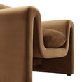 thumbnail image 6 of Armchair Accent Chair, Brown, Velvet, Living Kitchen Cafe Bistro Hospitality Restaurant, Modern Contemporary Boutique HB34900, 6 of 9