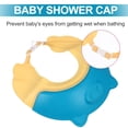 thumbnail image 2 of OUNONA Bonnet de Bain pour Enfant Bonnet de Douche Bébé Design Réglable en Bleu PP pour Douche 1Pcs, 2 of 5