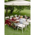 thumbnail image 3 of Outdoor Tablecloth with Umbrella Hole and Zipper, Red Plaid Christmas Rectangle Table Cloth 60x84 Inch Waterproof Tablecloth, Snowman Xmas Tree Snowflake Gifts Elk Picnic Table Cover for Patio, 3 of 7