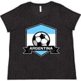 thumbnail image 3 of Inktastic Soccer Argentina Flag Banner Women's Plus Size T-Shirt, 3 of 5