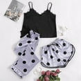 thumbnail image 2 of WTXUE Pajama Sets Women Print Push up Three Shorts Set Underwear Suit Pajamas | 3-Piece Purple XL, 2 of 5