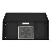 Under Cabinet Range Hood 30 inch Ducted/Ductless Convertible Kitchen Hood Stainless Steel Vent Hood w/LED Light 2 Speed Exhaust Fan Black