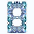 thumbnail image 2 of Metal Light Switch Plate Cover Blue Teal Mosaic Tile Pattern TIL006, 2 of 13