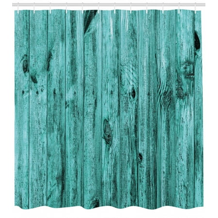 Turquoise Shower Curtain Wall Of Turquoise Wooden Texture