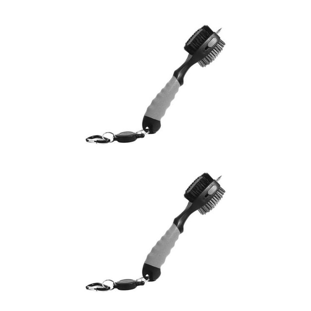 maskred Golfing Cleaners Brush Professional Golfs Putter Ball Groove Cleaning Retractable Comfortable Grip Gray 2PCS