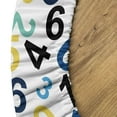 thumbnail image 5 of Ambesonne Numbers Pattern Fitted Round Tablecloth, Math Themed Design, 56"- 60" Diameter, Blue Yellow and White, 5 of 5