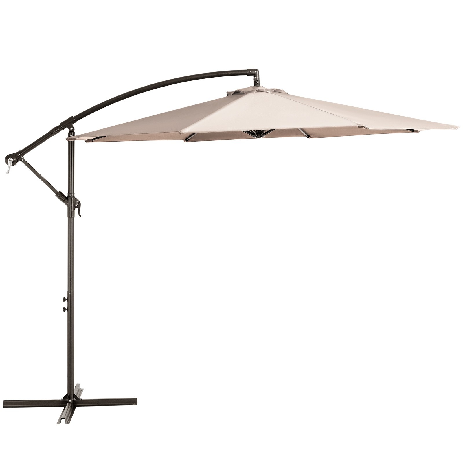 WULFUL  10ft Offset Hanging Outdoor Cantilever Patio Umbrella for Garden, Beige