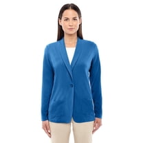 Devon & Jones Women's Perfect Fit Shawl Collar Cardigan, Medium, French Blue
