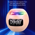 thumbnail image 4 of Portable  Speaker, Alarm Clock Radio Speaker FM Compact Colorful Easy To Operate  for Household White,Pink,Black, 4 of 7