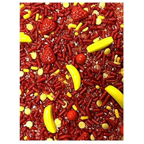 Sprinkle Deco® Strawberry Red Banana Edible Decoration Confetti Sprinkles Cake Cookie Cupcake IceCream Donut Quins