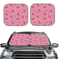 thumbnail image 2 of Wukai Watermelon Print Windshield Sun Shade, Car Front Window Shades Sunshade Cover Sun Visor Shield Block Automotive Interior Protector Blocks UV Rays-Large, 2 of 6