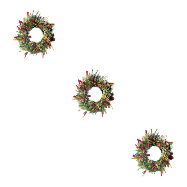 Monstrate 35cm Spring and Summer Wreath for Party Decoration Celebration Festival Tipo 1 3piezas