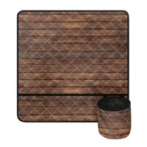 SEANATIVE Brown Wood Sewing Machine Mat for Table with Small Cylinder Muffling Mats to Reduce Vibration Water Resistant Non Slip Mats Sew Machine Mat