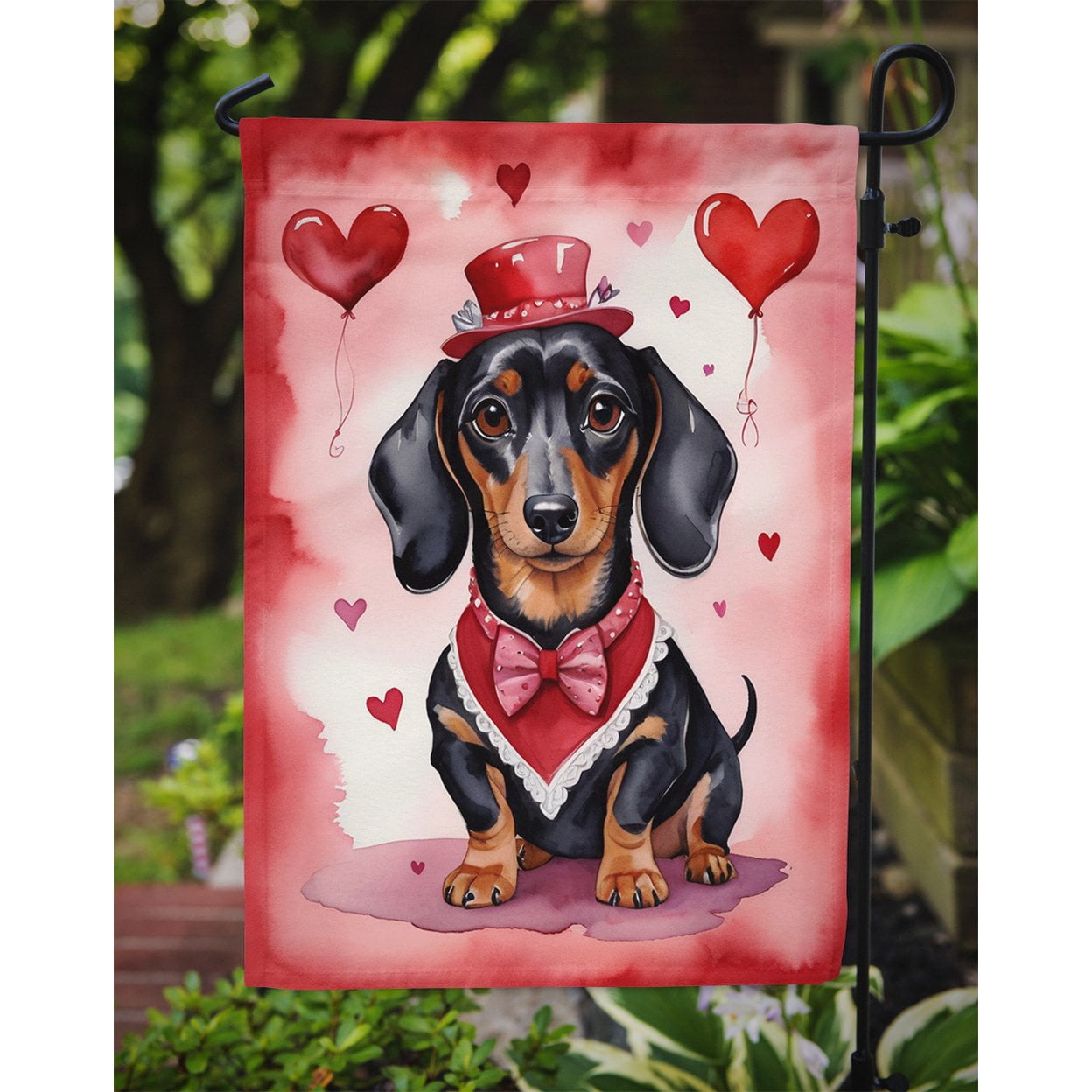 Dachshund My Valentine Garden Flag 11.25 in x 15.5 in