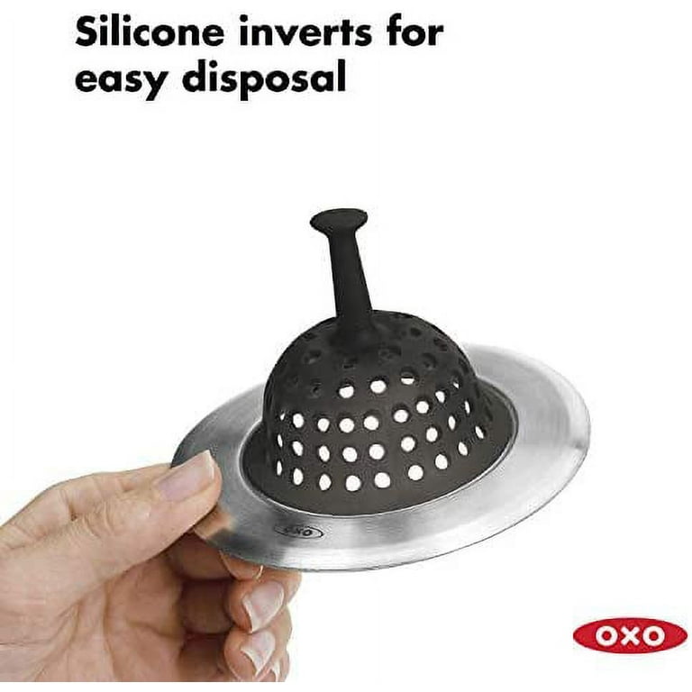 OXO Good Grips Silicone Sink Strainer, Black 