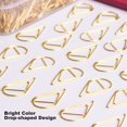 thumbnail image 3 of 100 Pieces Gold Small Paper Clips Stainless Steel Drop-Shaped Wire 1inch, 3 of 6