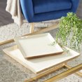 thumbnail image 2 of DecMode 16", 12"W White Wood  Tray with Enamel Interior, 2-Pieces, 2 of 6