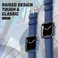 thumbnail image 4 of SWEES Leather Band Compatible with Apple Watch Band 42mm 44mm 45mm Women Men, Blue Genuine Leather Wristband Replacement Band for Apple Watch Series 8 7 6 5 4 3 2 1 SE, Sports & Edition, 4 of 7