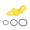 thumbnail image 1 of serony Fishing Rod Hook Holder Fishing Stick Lure Bait Plastic Keeper Hanger with 3 Rubber Rings, Yellow, 1 of 1