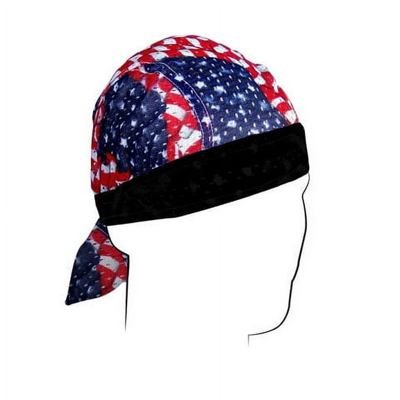 ZANheadgear Flydanna Vented Sport Bandana, American Flag, Polyester Mesh & Cotton