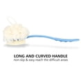 thumbnail image 4 of Cepillo corporal de ducha con cerdas y esponja de malla para baño con mango largo curvado para exfoliar la piel, cerdas de masaje de baño adecuadas para hombres y mujeres húmedos o secos (azul), 4 of 6
