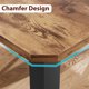thumbnail image 5 of Qinaqin 78.7-inch Largo de Profundidad Madera Rectangular Kitchen cm Profundidadining Mesa para 6 con a Robusto Metálico Frame y Rústico Marrón Finish, 5 of 7