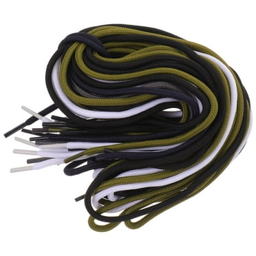 White Shoe Laces 10 Pairs Leather Boot Round Shoelaces Boots Nylon