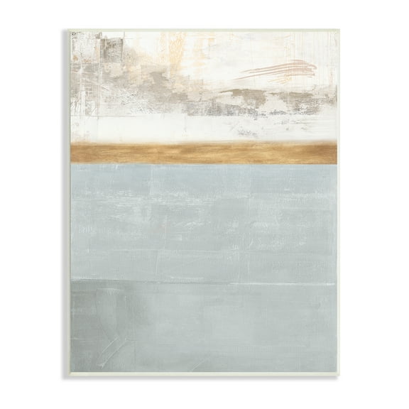 Stupell Industries Abstract Landscape Layered Blocks Grey Brown Off-White , 13 x 19, Design by Dan Meneely
