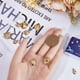 thumbnail image 3 of 1 caja de 10 dijes de acero inoxidable chapados en oro real de 18 quilates, dijes de corazón sagrado, dijes de corazones de espinas, dije de devoción, dije de corazón de amor dorado de metal, 3 of 9